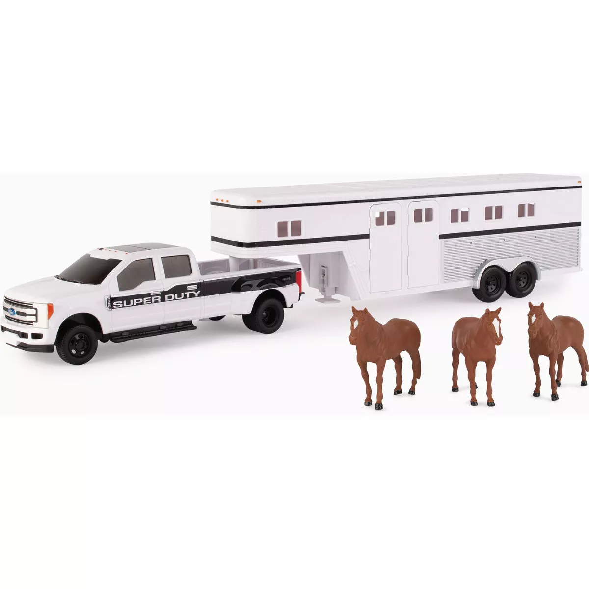 FORD F-350 1:32 Truck with Horse Trailer & Horses-