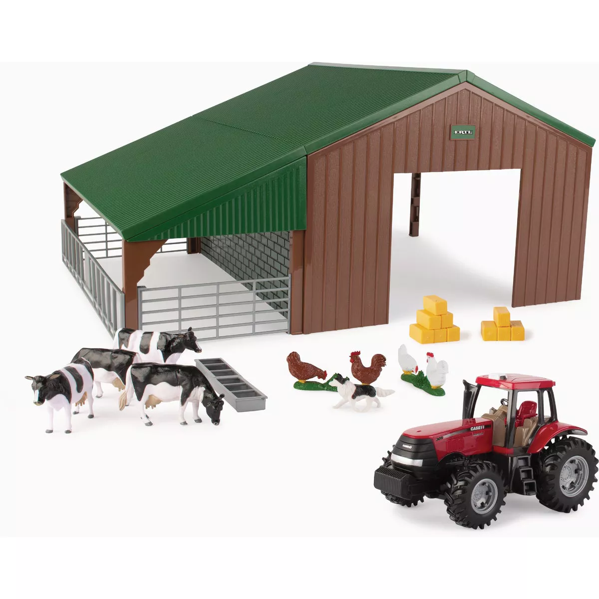CASE IH Plastic 1:32 Tractor & Shed Playset
