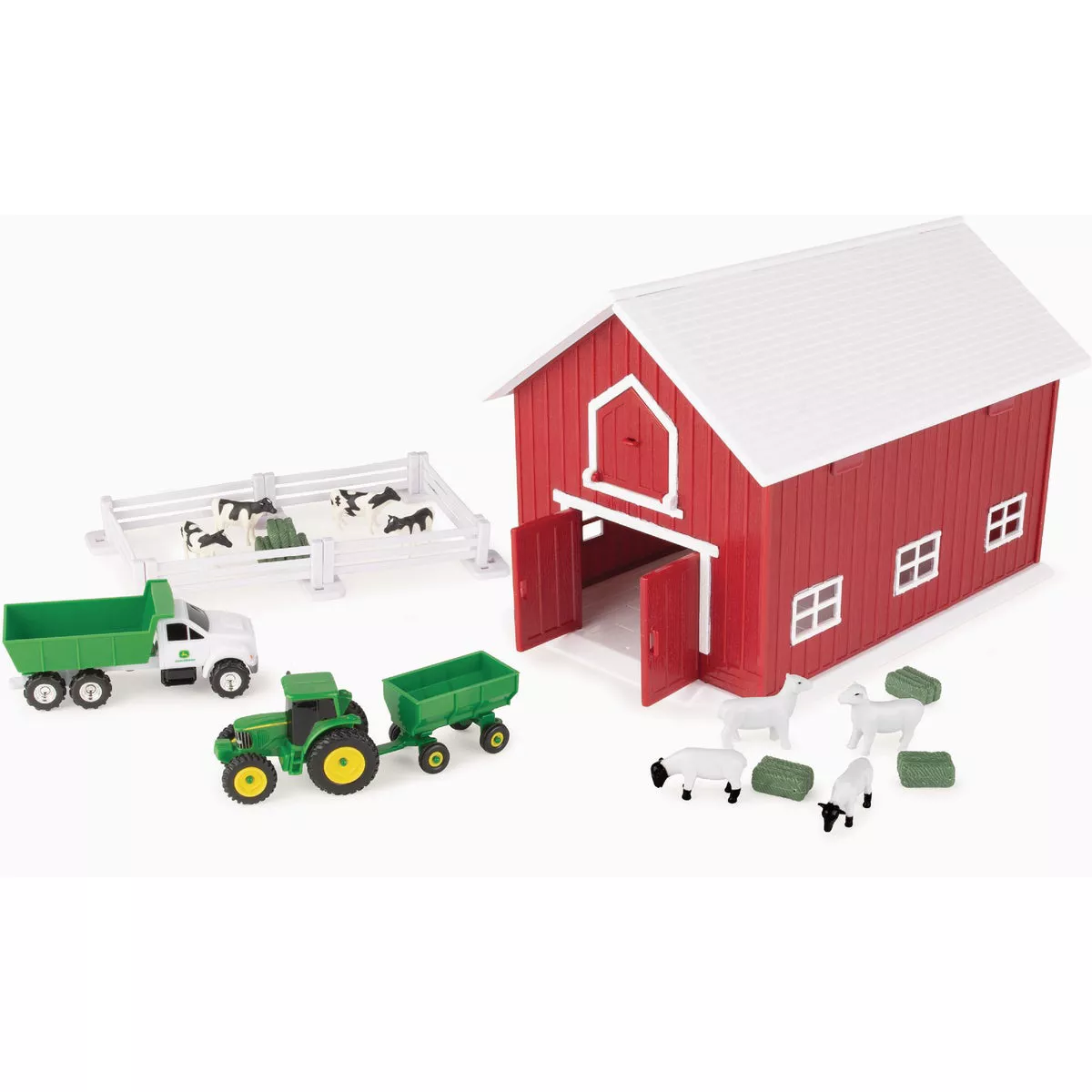 John Deere 1:64 Farm Playset with Red Barn (24-Piece)
