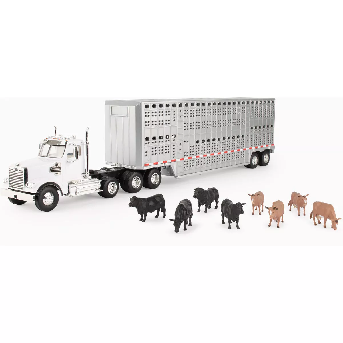 Ertl FREIGHTLINER 122SD Big Roads 1:32 Semi With Cattle Trailer