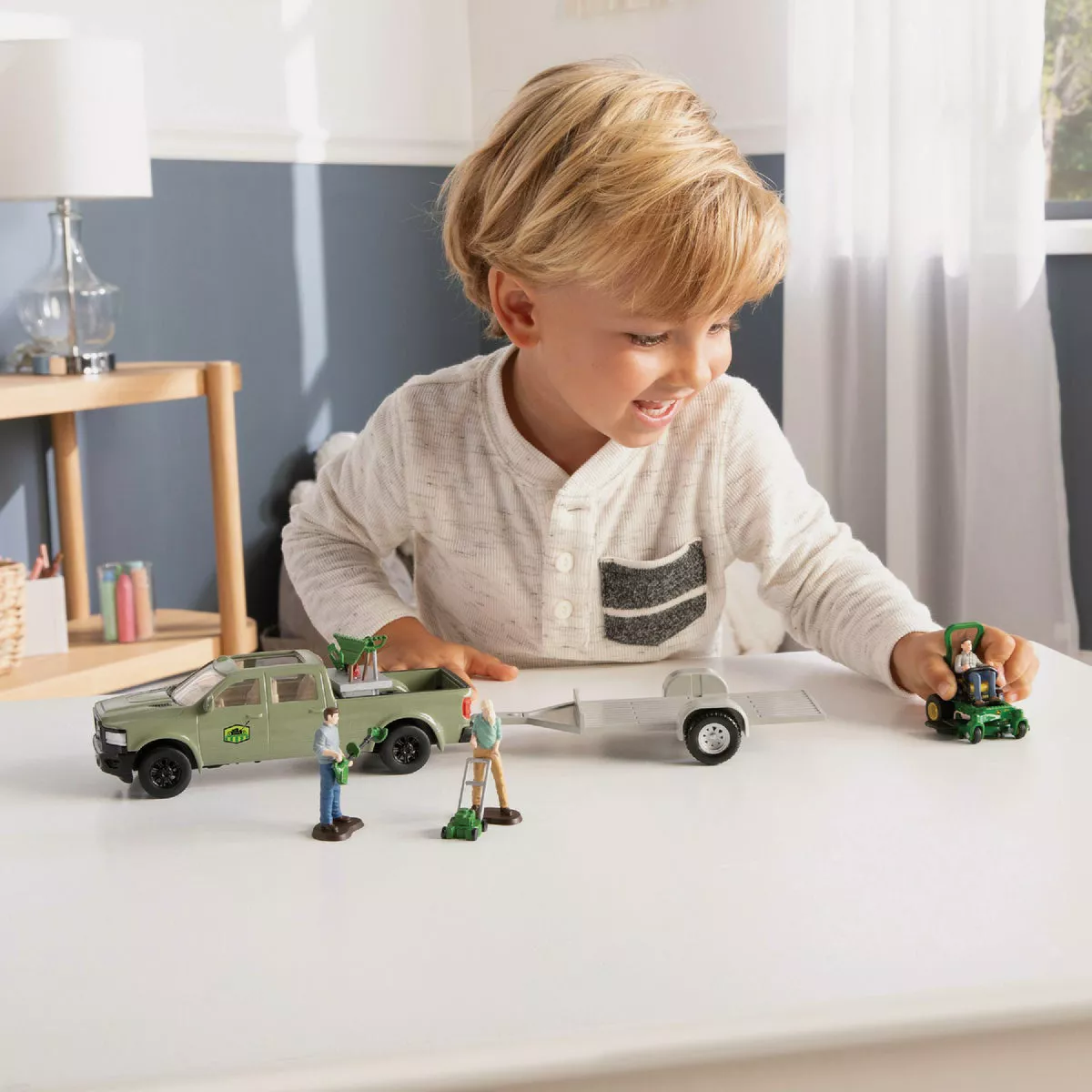 John Deere 1:32 Lawn Care Toy Set (15-Piece)- - photo 4