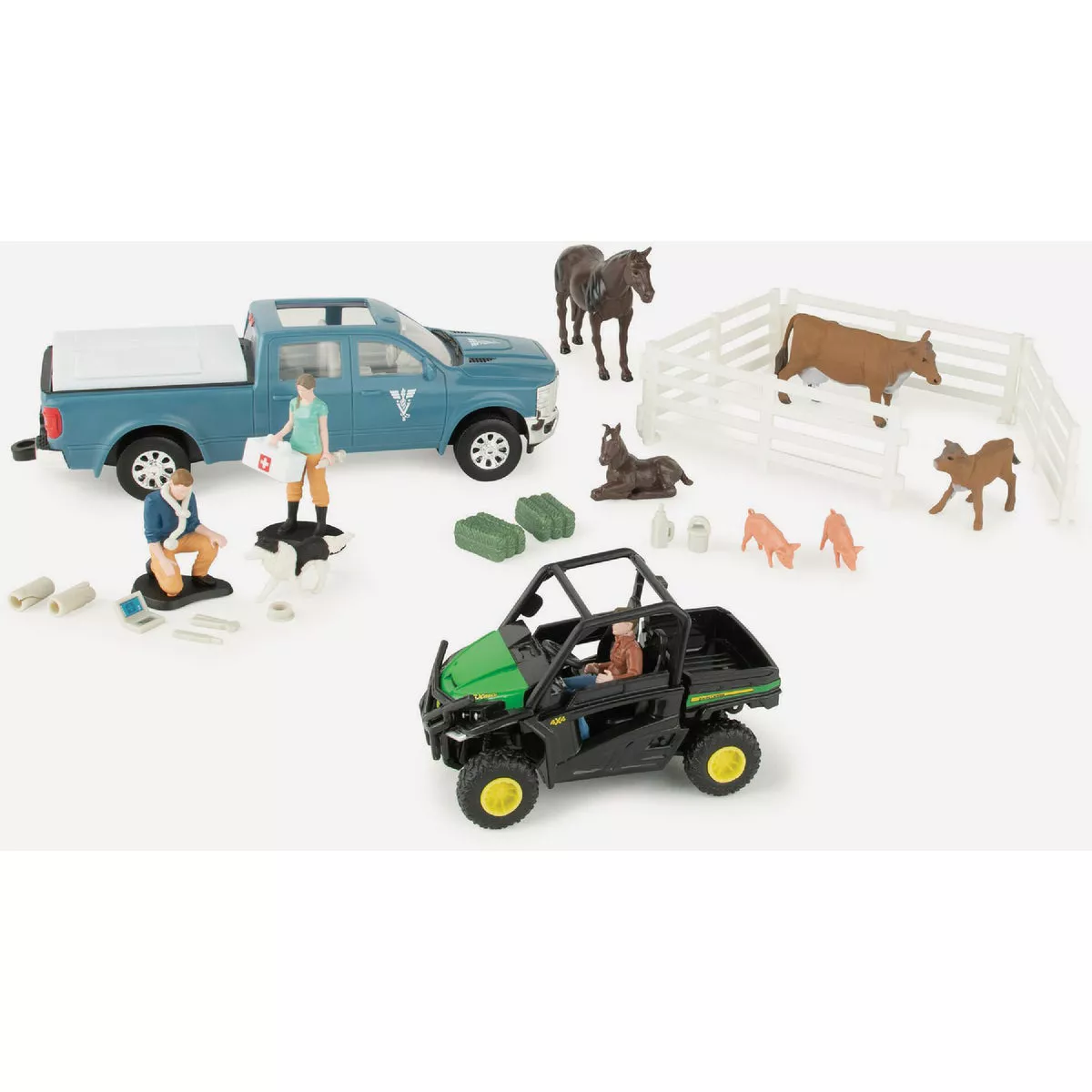 John Deere 1:32 On-the-Farm Vet Toy Set (30-Piece)