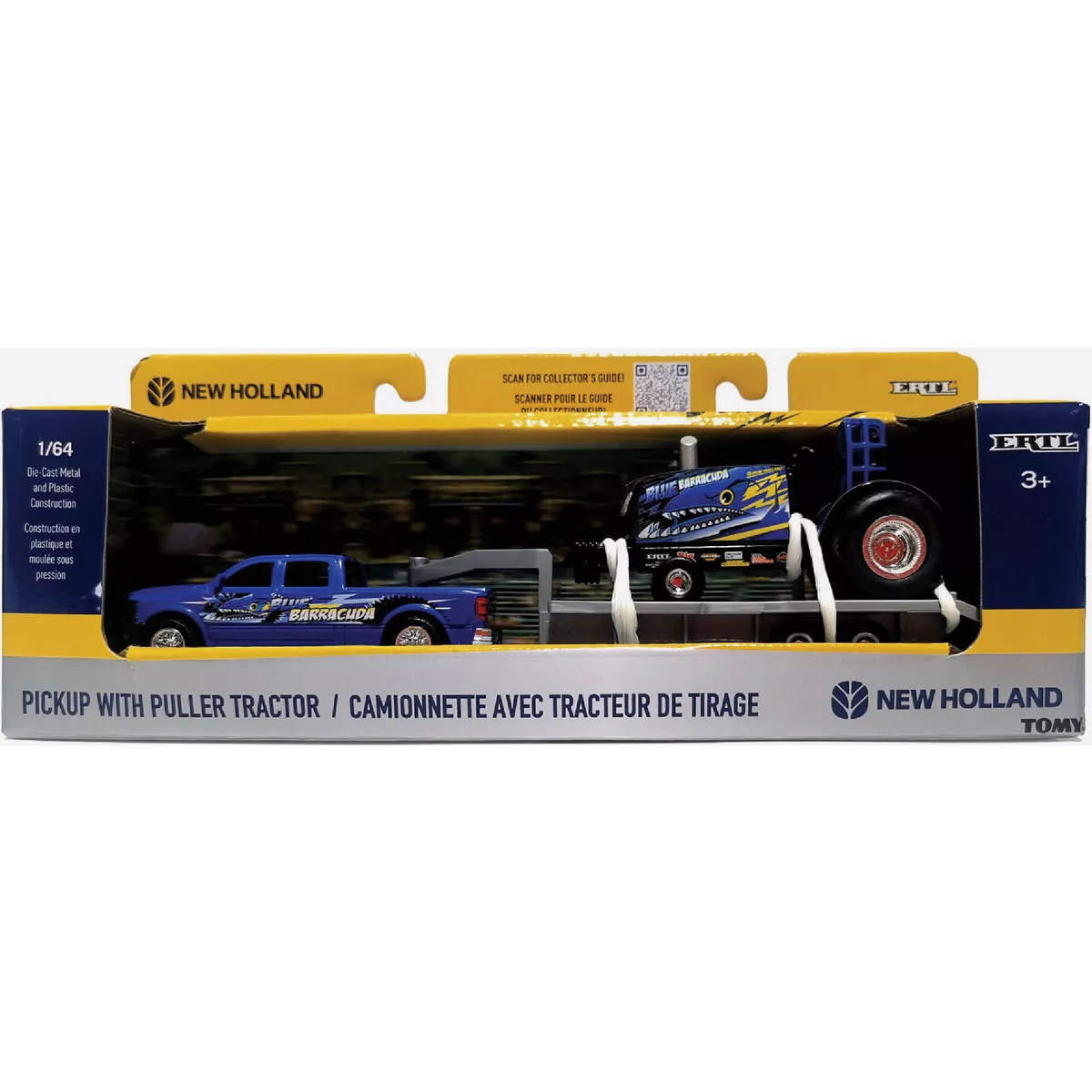 New Holland 1:64 Puller Tractor & Truck Set - photo 3