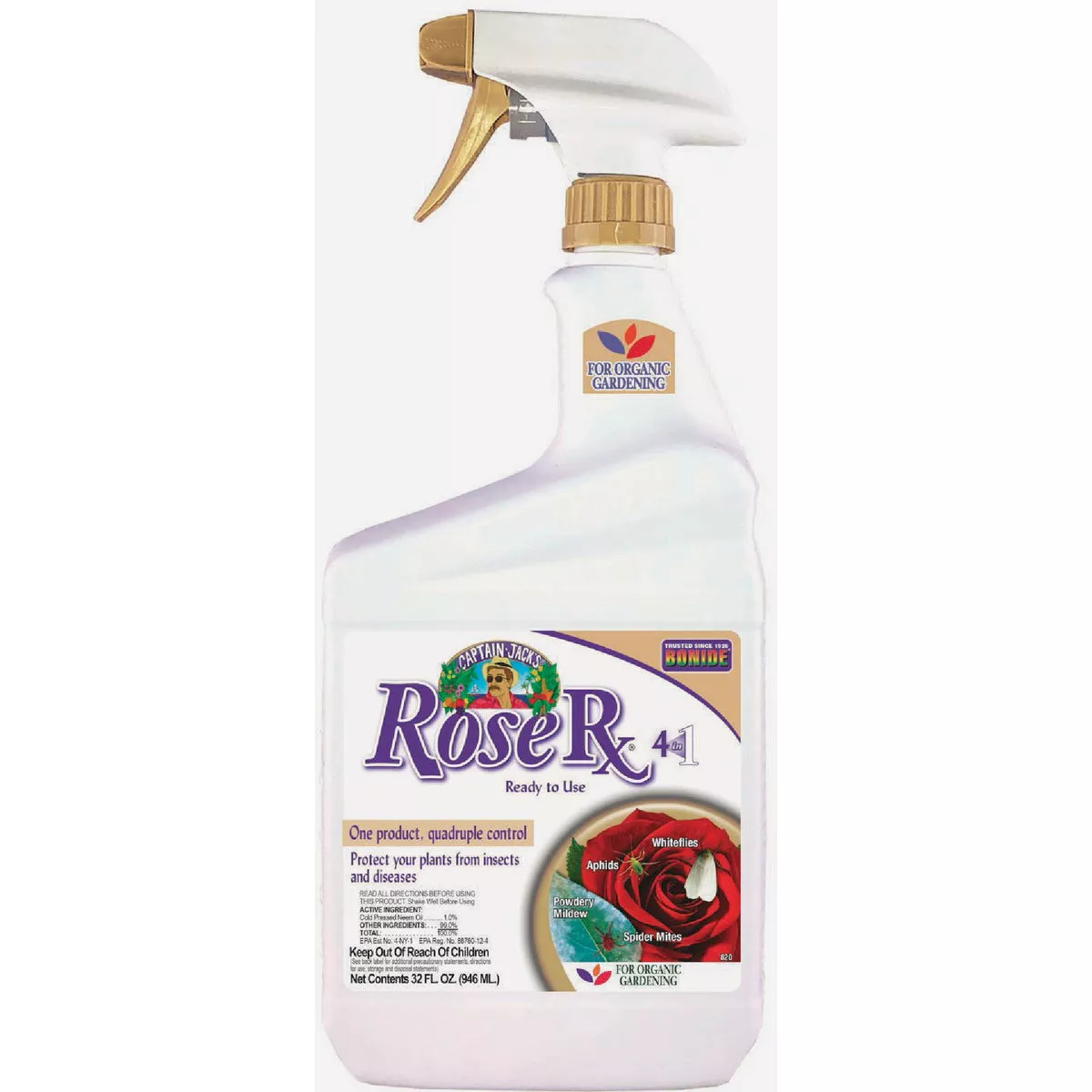 Bonide Captain Jack's Rose RX 4-In-1 1 Qt. Ready To Use Insect & Disease Control