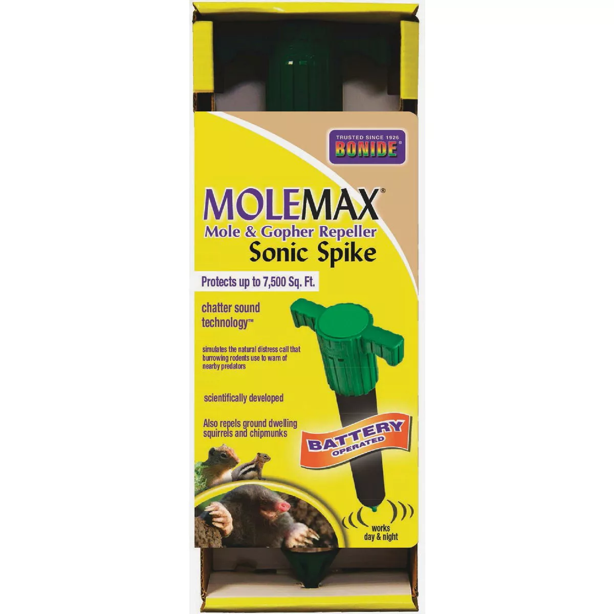 Bonide MoleMax Battery Powered Sonic Stake