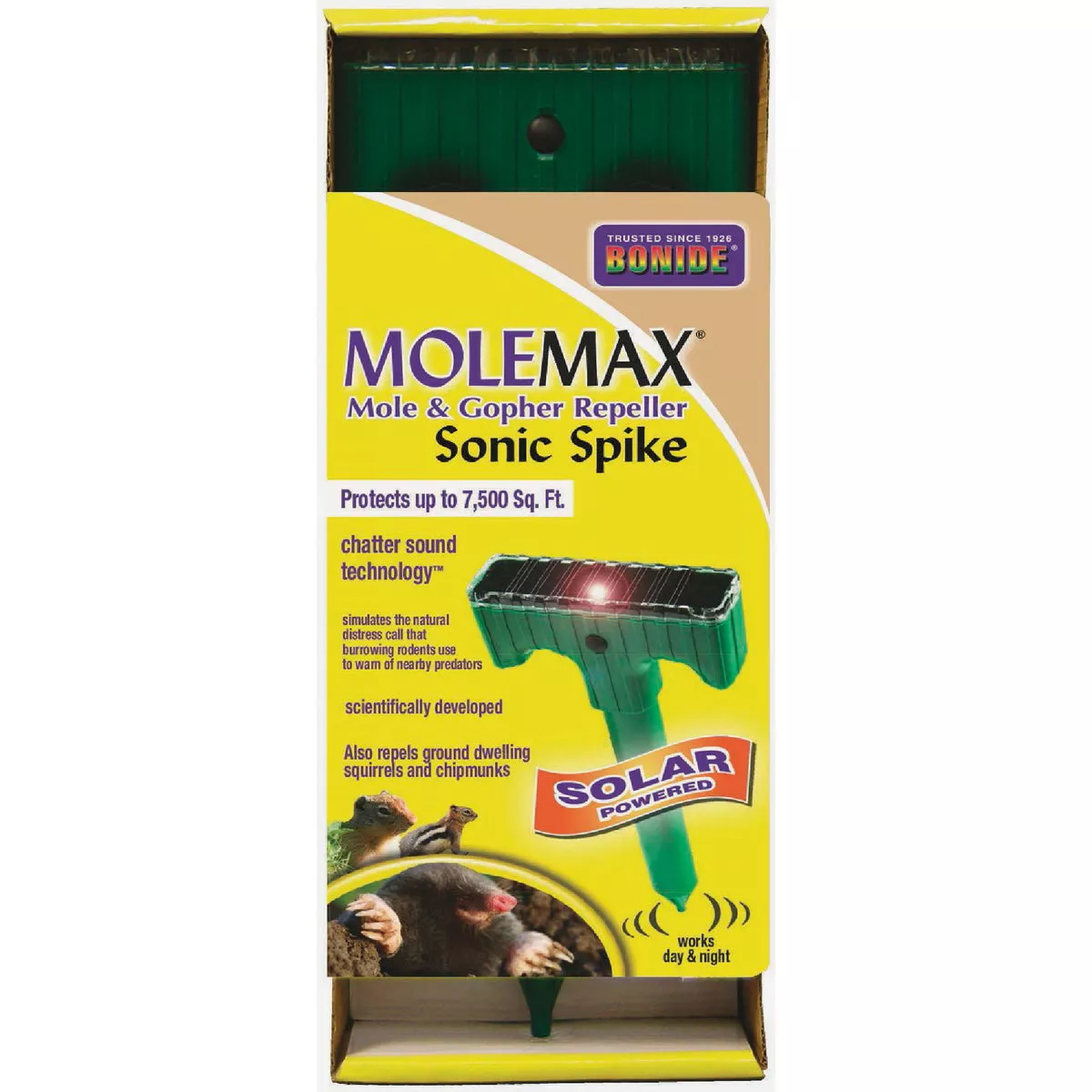 Bonide MoleMax Solar Powered Sonic Stake