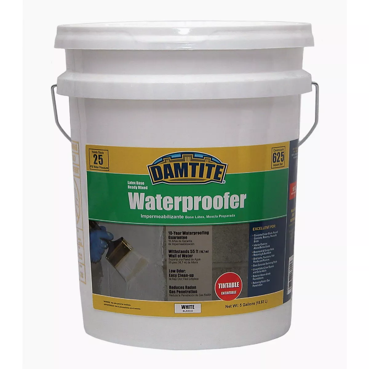 Damtite 5 Gal. Ready-Mixed Latex Waterproofer, White