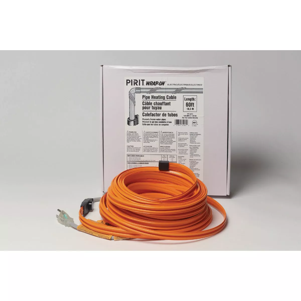 Wrap-On Pipe Heating Cable 60'