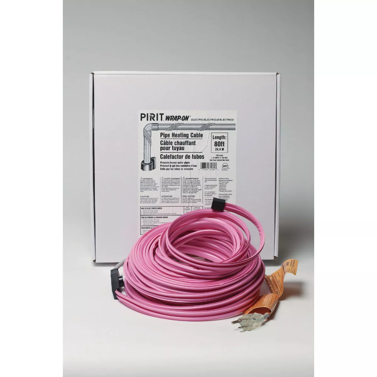 Wrap-On Pipe Heating Cable 80'