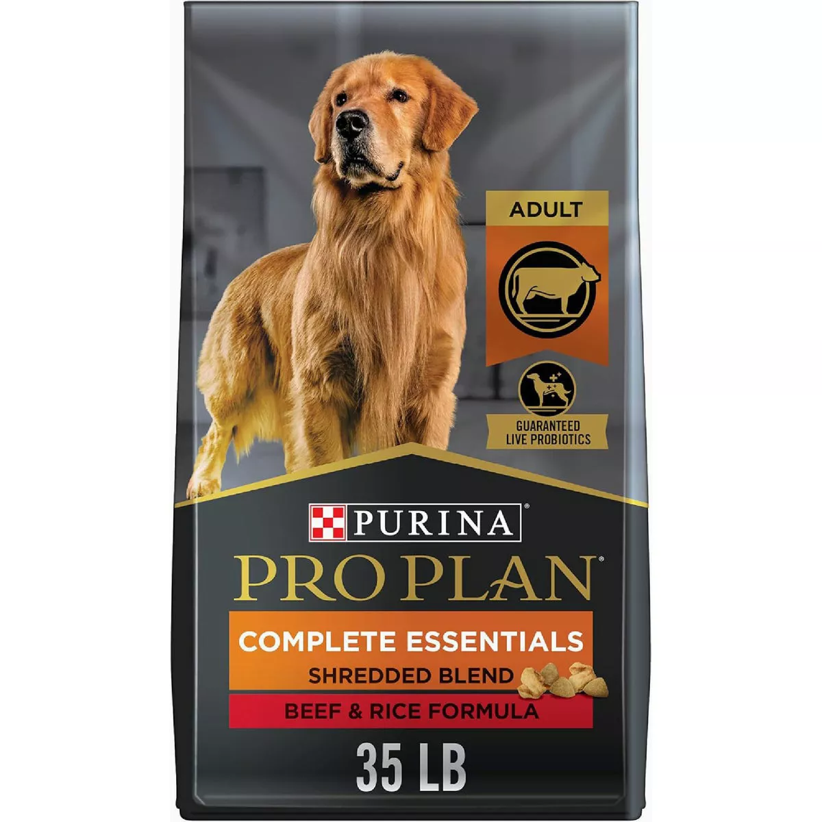 Purina Pro Plan Shredded Blend 35 Lb. Beef & Rice Flavor Adult Dry Dog Food - photo 2