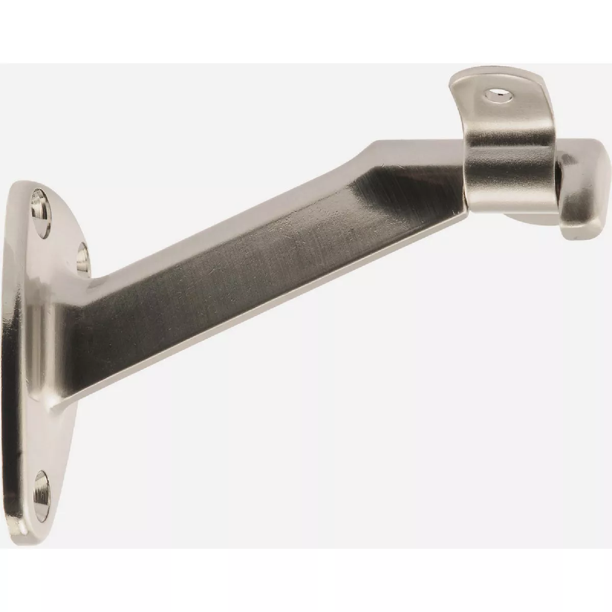 Hardware Essentials Extended Neck Handrail Bracket, Satin Nickel