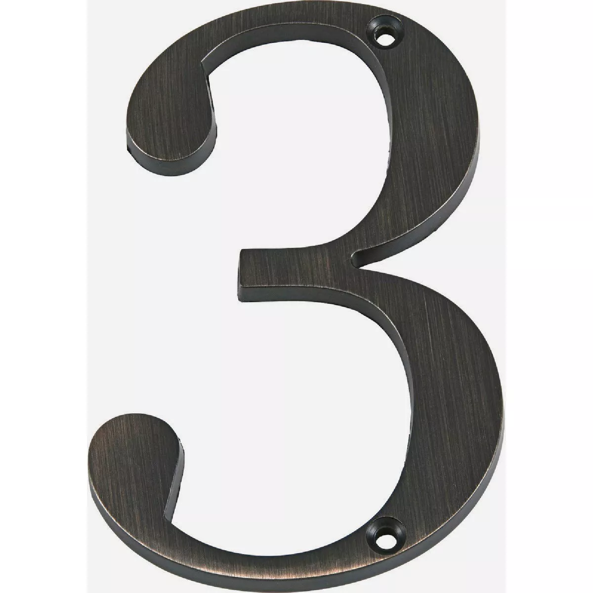 Distinctions Flush Mount House Number 3 Bronze (4")