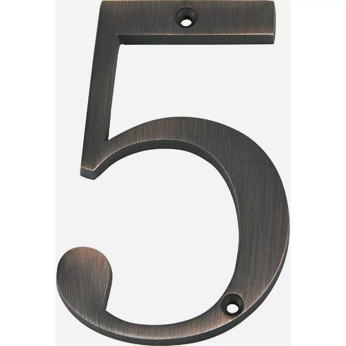 Distinctions Flush Mount House Number 5 Bronze (4")