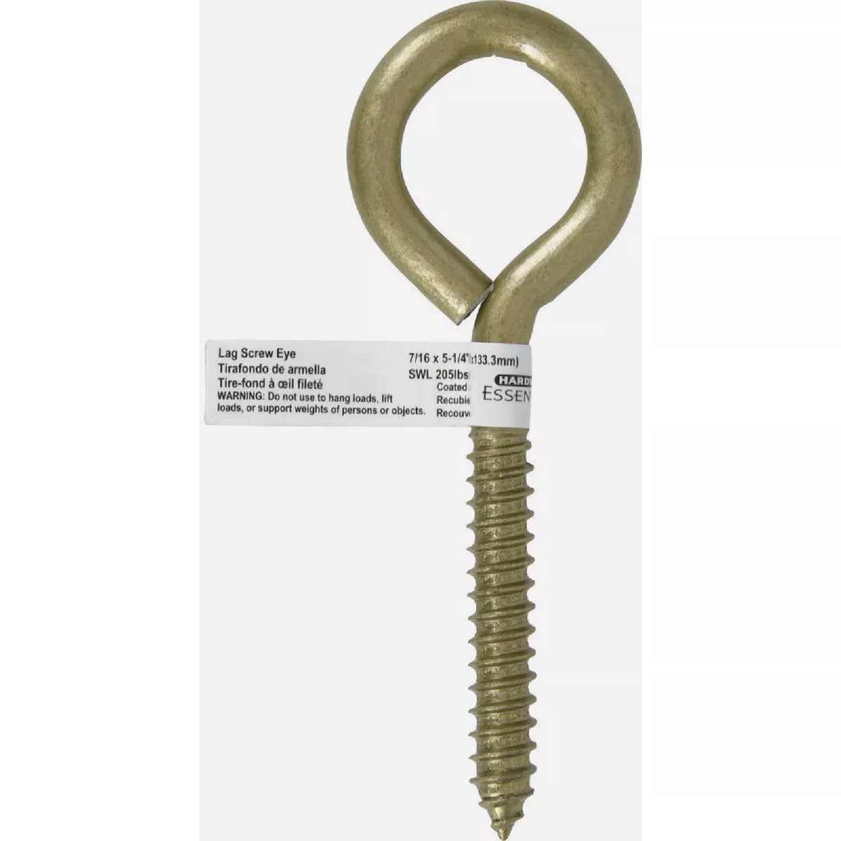 Hillman Durasteel 7/16 In. x 5-1/4 In. Gold Screw Eye - photo 2