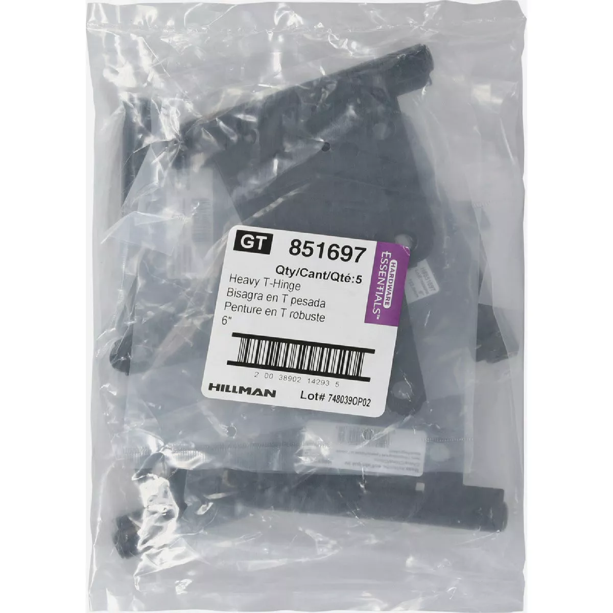 Hardware Essentials 6 In. Black Steel Heavy-Duty Tee Hinge - photo 2