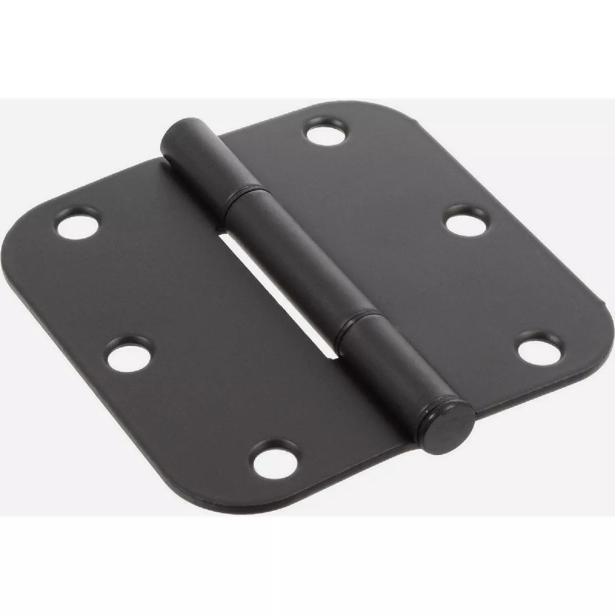 Hardware Essentials 3-1/2 In. x 5/8 In. Oil Rubbed Bronze Squeak-Proof Round Corner Door Hinge (3 Pack) - photo 2