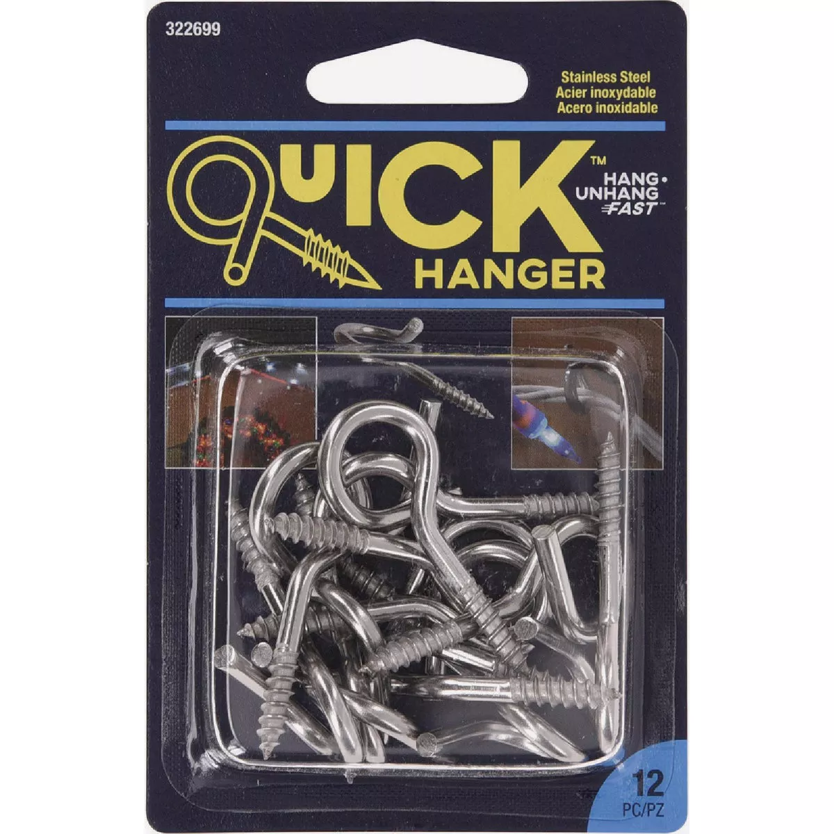 Hillman Quick Hanger Stainless Steel Open Screw Eye (12-Pack) - photo 2