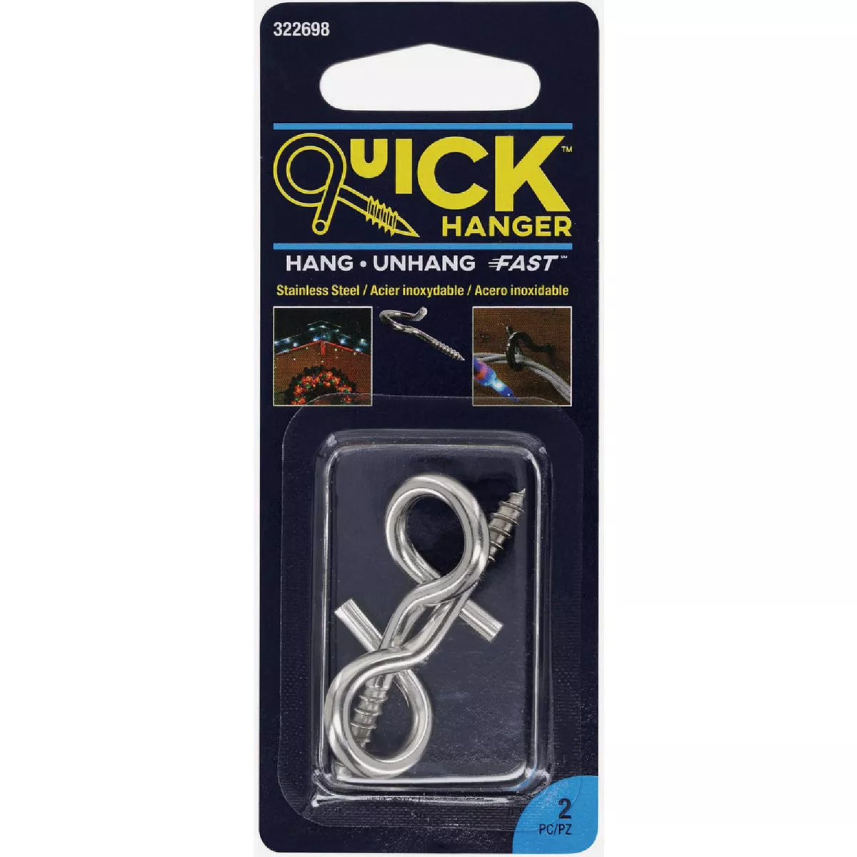Hillman Quick Hanger Stainless Steel Open Screw Eye (2-Pack) - photo 2
