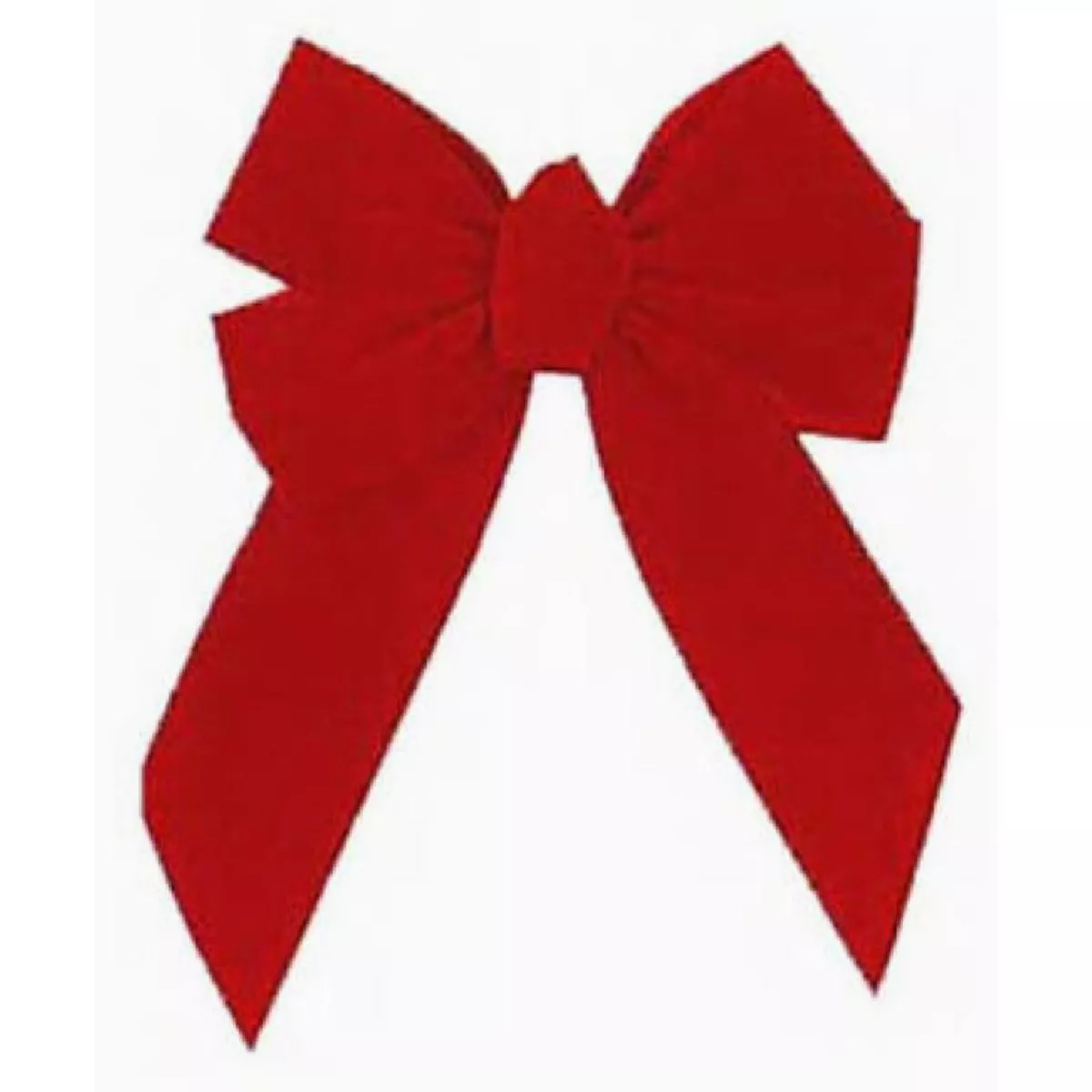 Holiday Trim 5-Loop Red Velvet Christmas Bow