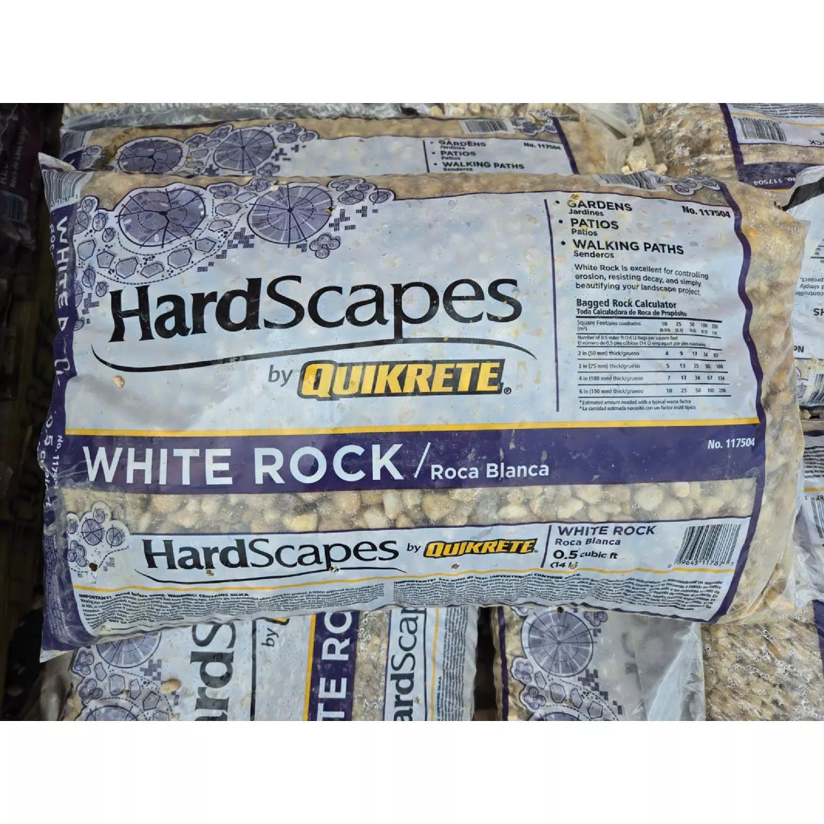 Quikrete HardScapes 0.5 Cu. Ft. White Decorative Rock