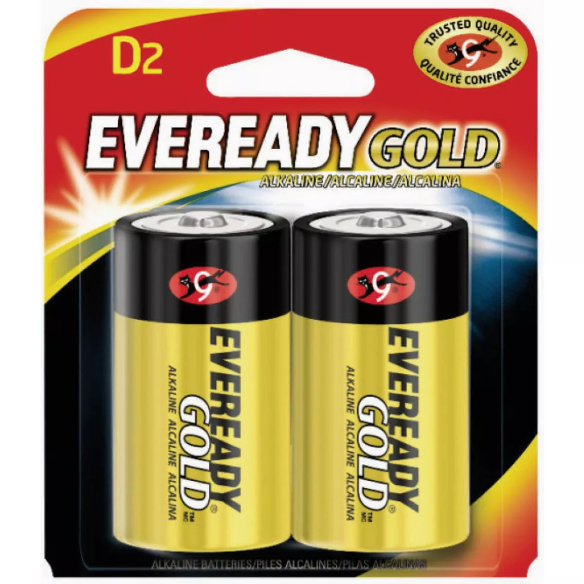 Eveready Gold D Alkaline Battery (2-Pack)