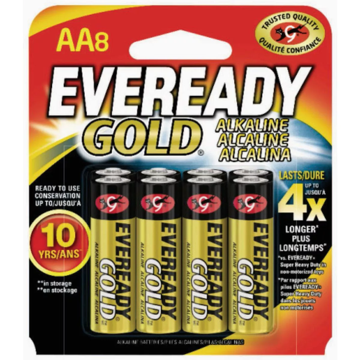 Eveready Gold AA Alkaline Battery (8-Pack)