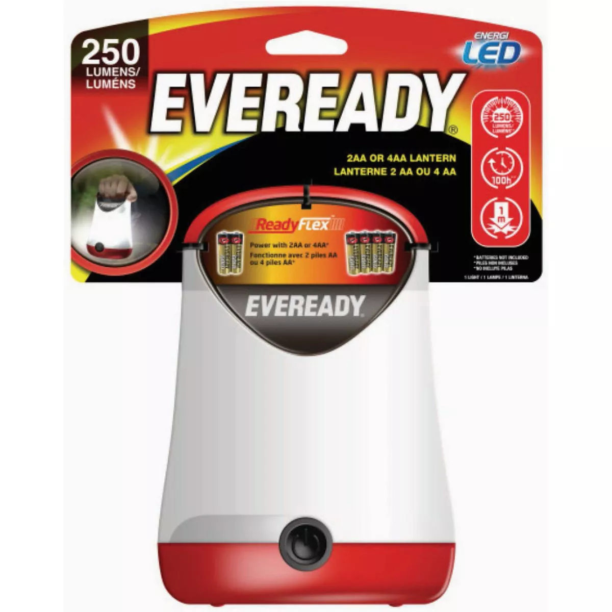Eveready 9.45 In. x 7.24 In. x 4.07 In. Red Plastic LED Compact Lantern