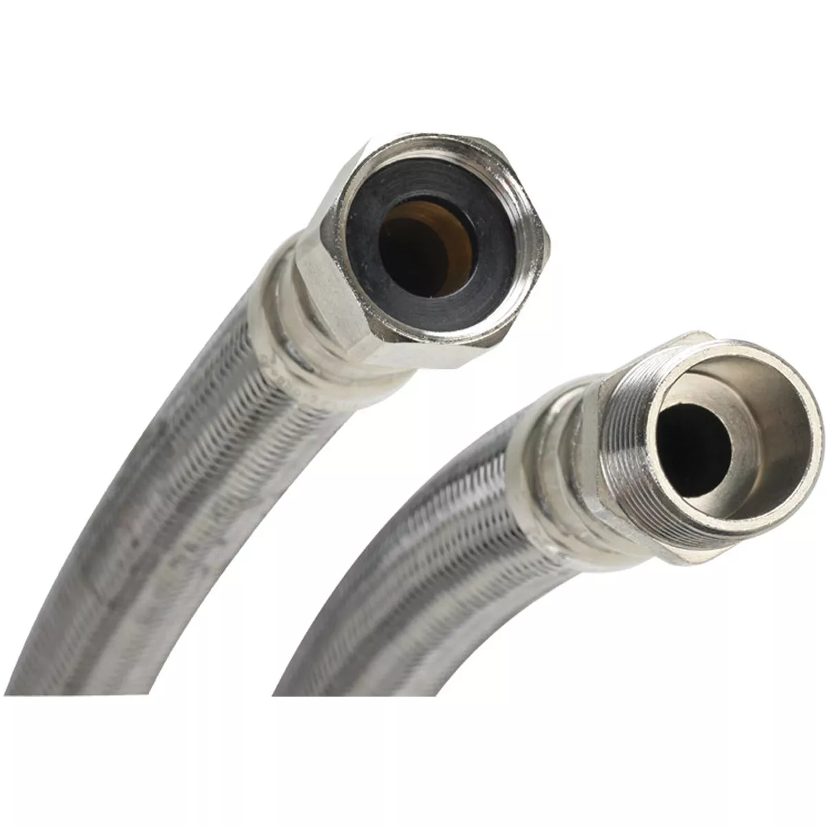 Fluidmaster 3/4 In. MIP x 3/4 In. FIP x 18 In. L Braided Stainless Steel Water Heater Connector