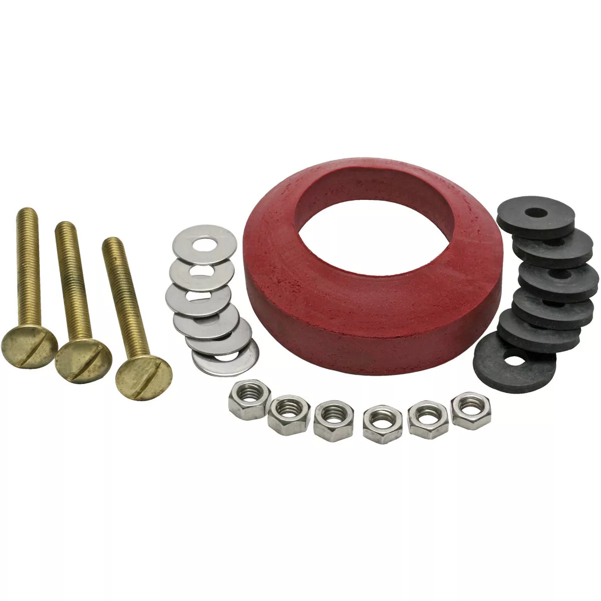 Fluidmaster 2 In. Tank to Bowl Gasket w/3 Brass Bolts