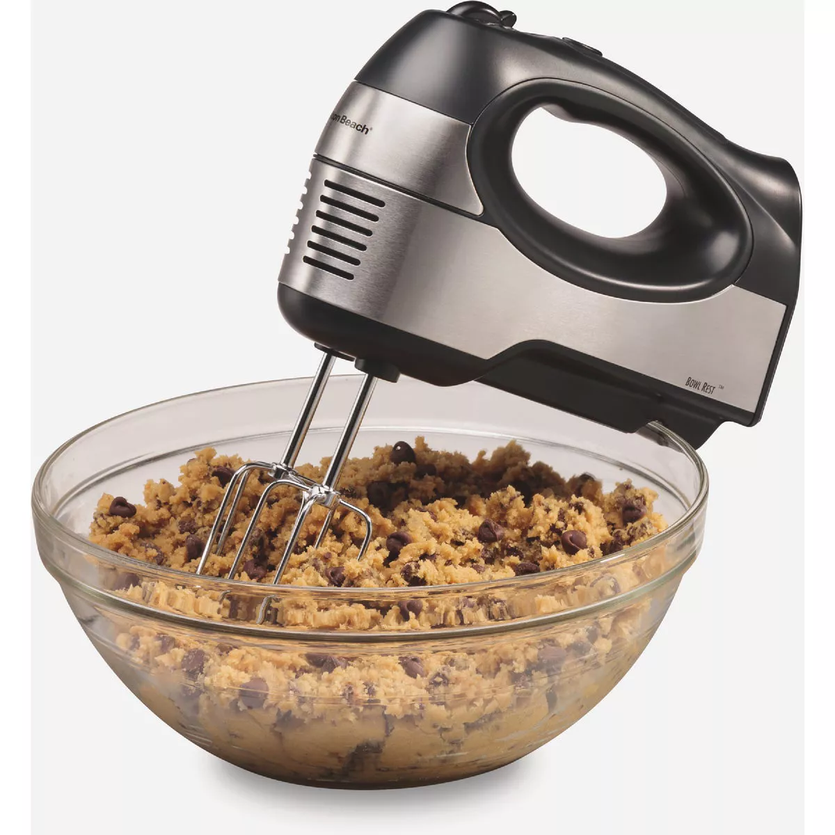 Hamilton Beach 6-Speed Black Hand Mixer with Rubber Grip Handle