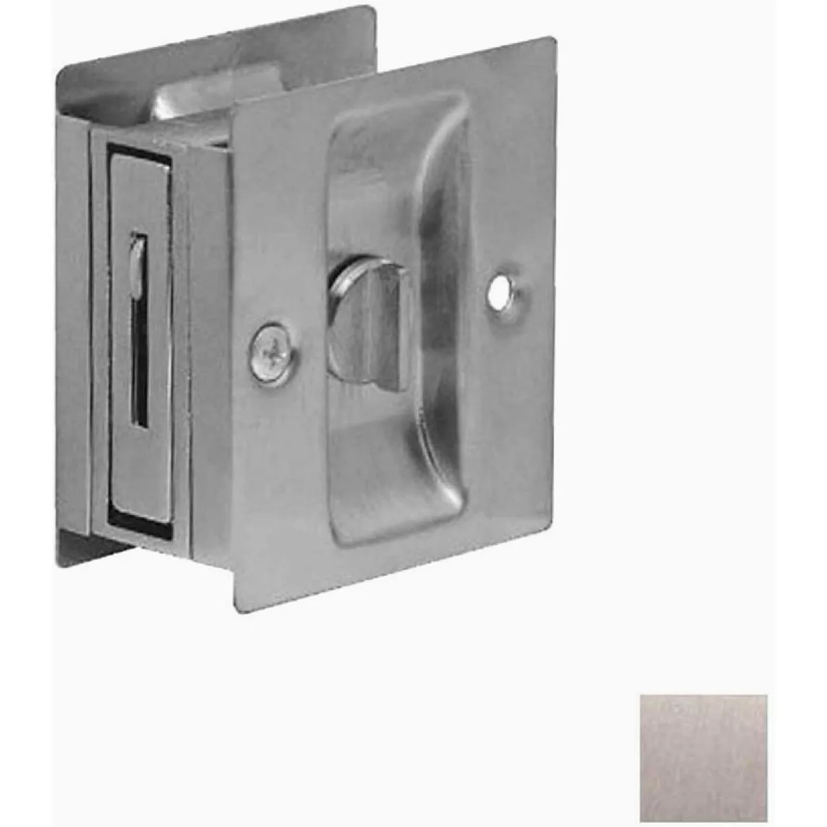 Don-Jo Privacy Pocket Door Lock- Satin Nickel