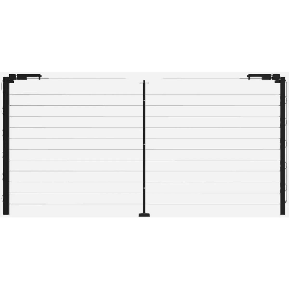 Elevation 6 Ft. x 36 In. Matte Black Level Cable Rail Panel