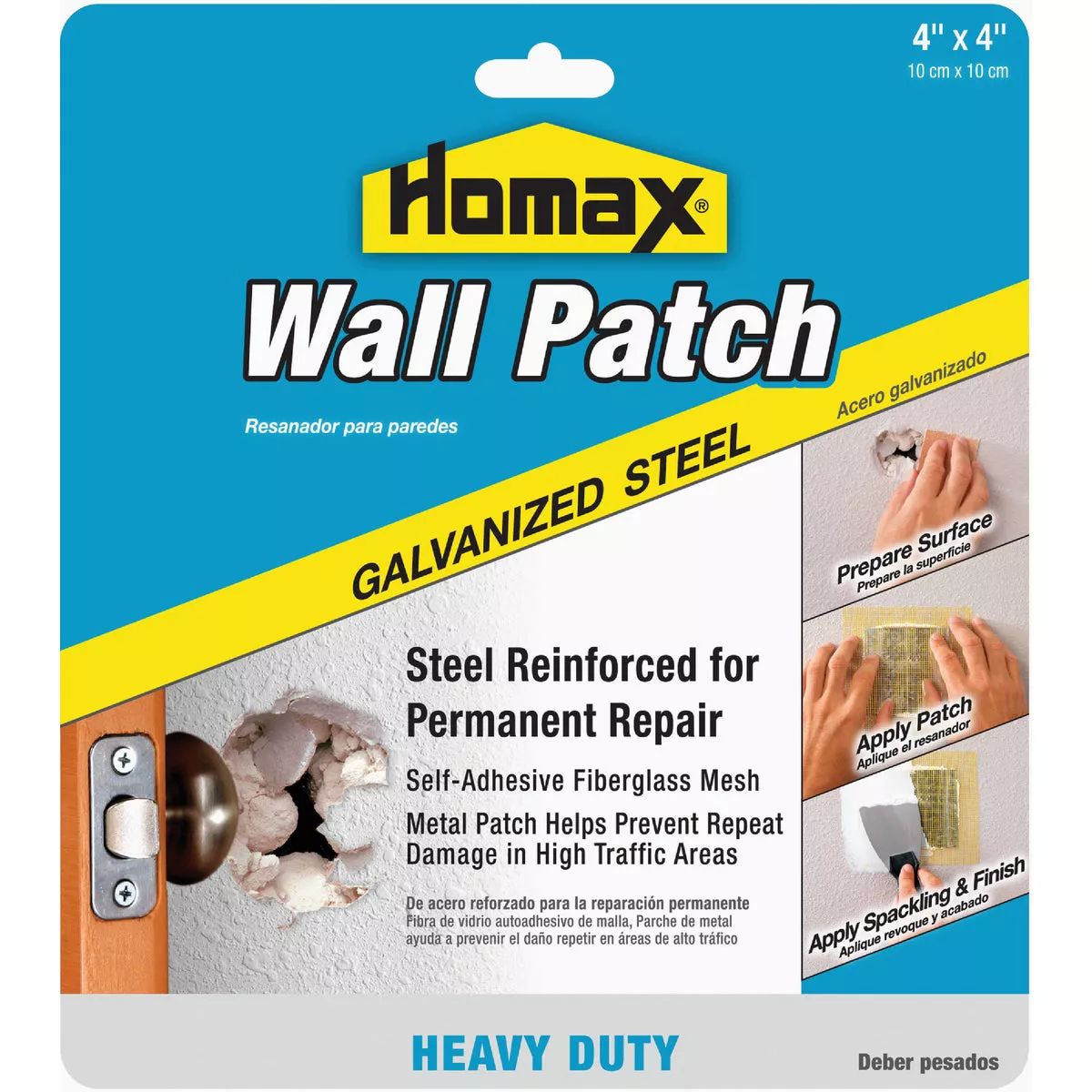 Homax 4 In. x 4 In. Galvanized Steel Interior Wall Patch- - photo 2