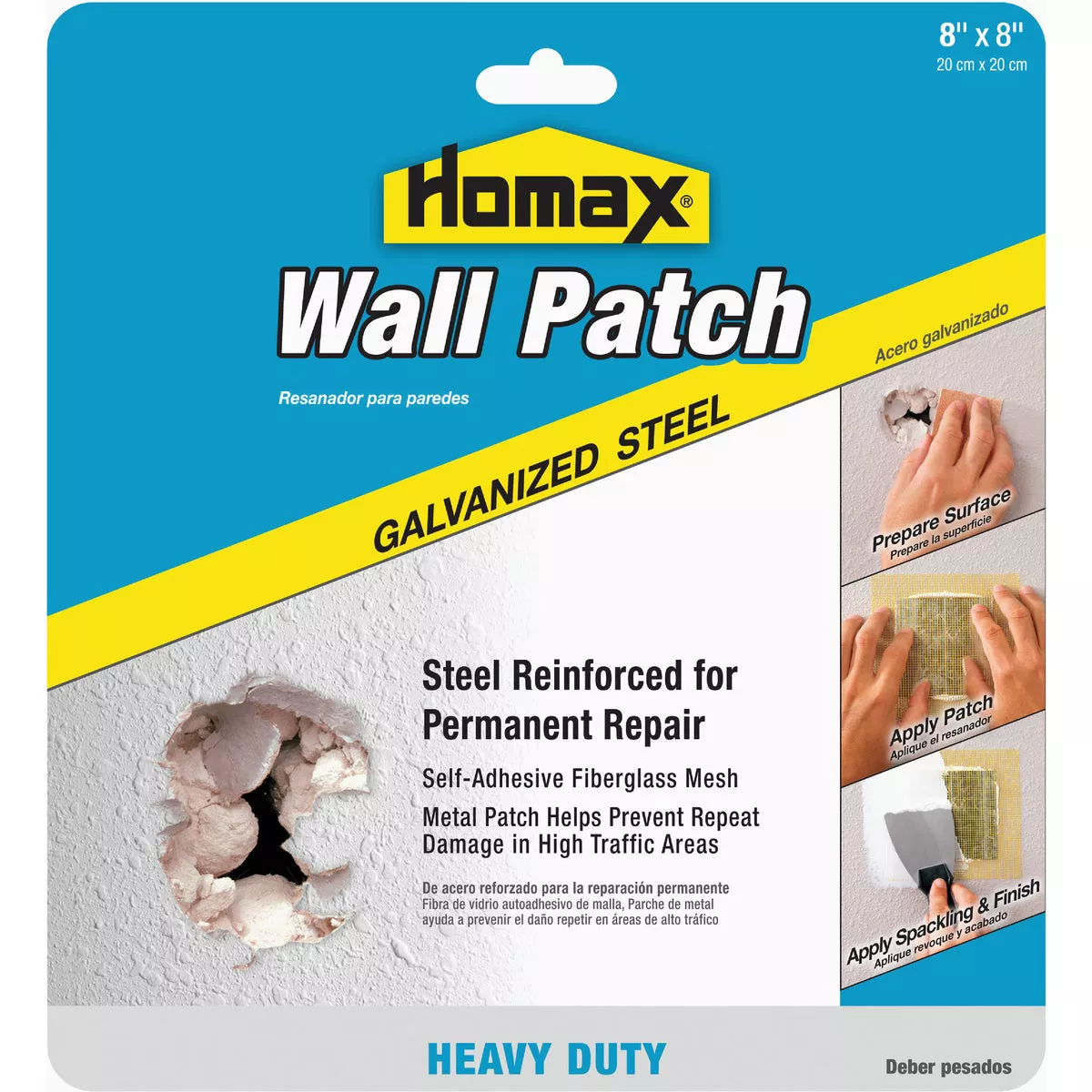 Homax 8 In. x 8 In. Galvanized Steel Interior Wall Patch | True Value ...