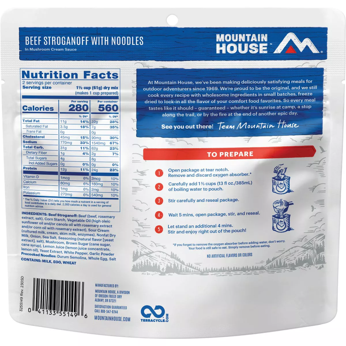 Mountain House Beef Stroganoff with Noodles Freeze-Dried Pouch- - photo 3