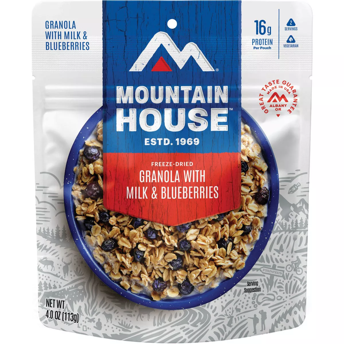 Mountain House Granola with Milk & Blueberries Freeze-Dried Pouch - photo 2