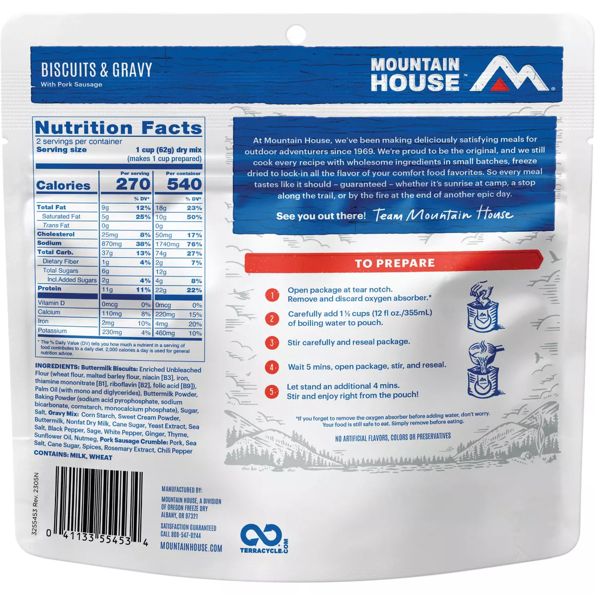 Mountain House Biscuits & Gravy Freeze-Dried Pouch - photo 3