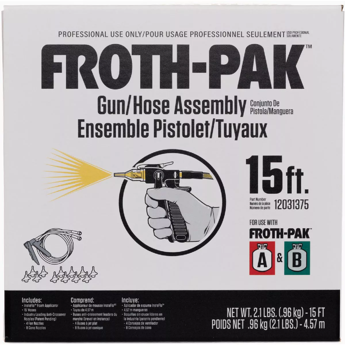 FROTH-PAK 15 Ft. Spray Foam Gun Hose Assembly