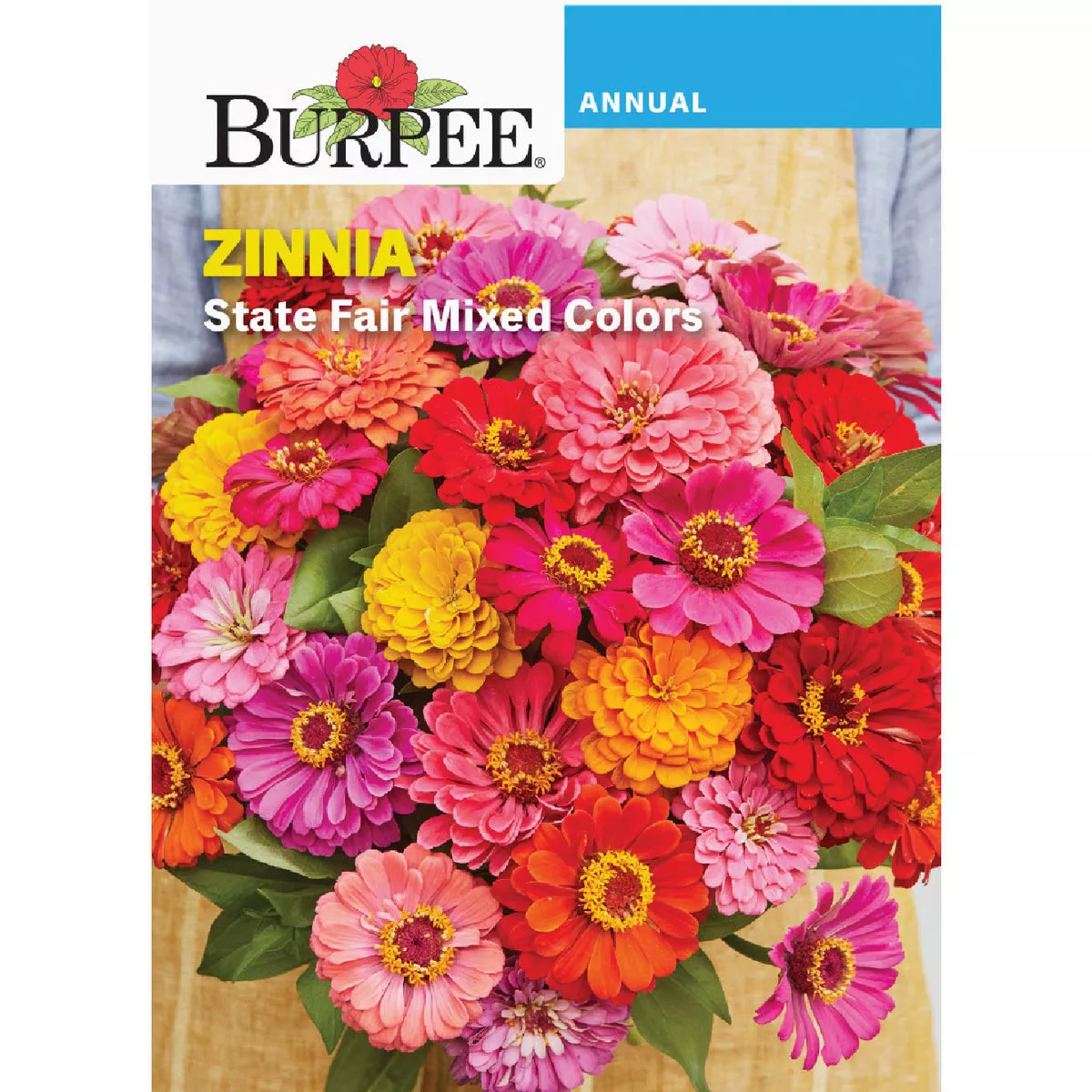 Burpee Zinnia State Fair Mixed Colors Seed Packet