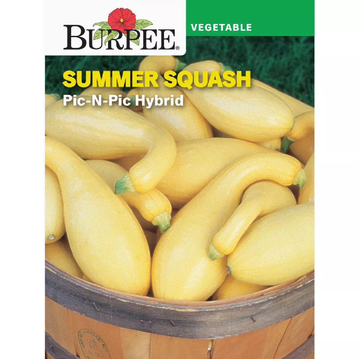 Burpee Squash, Summer Pic-N-Pic Hybrid Seed Packet