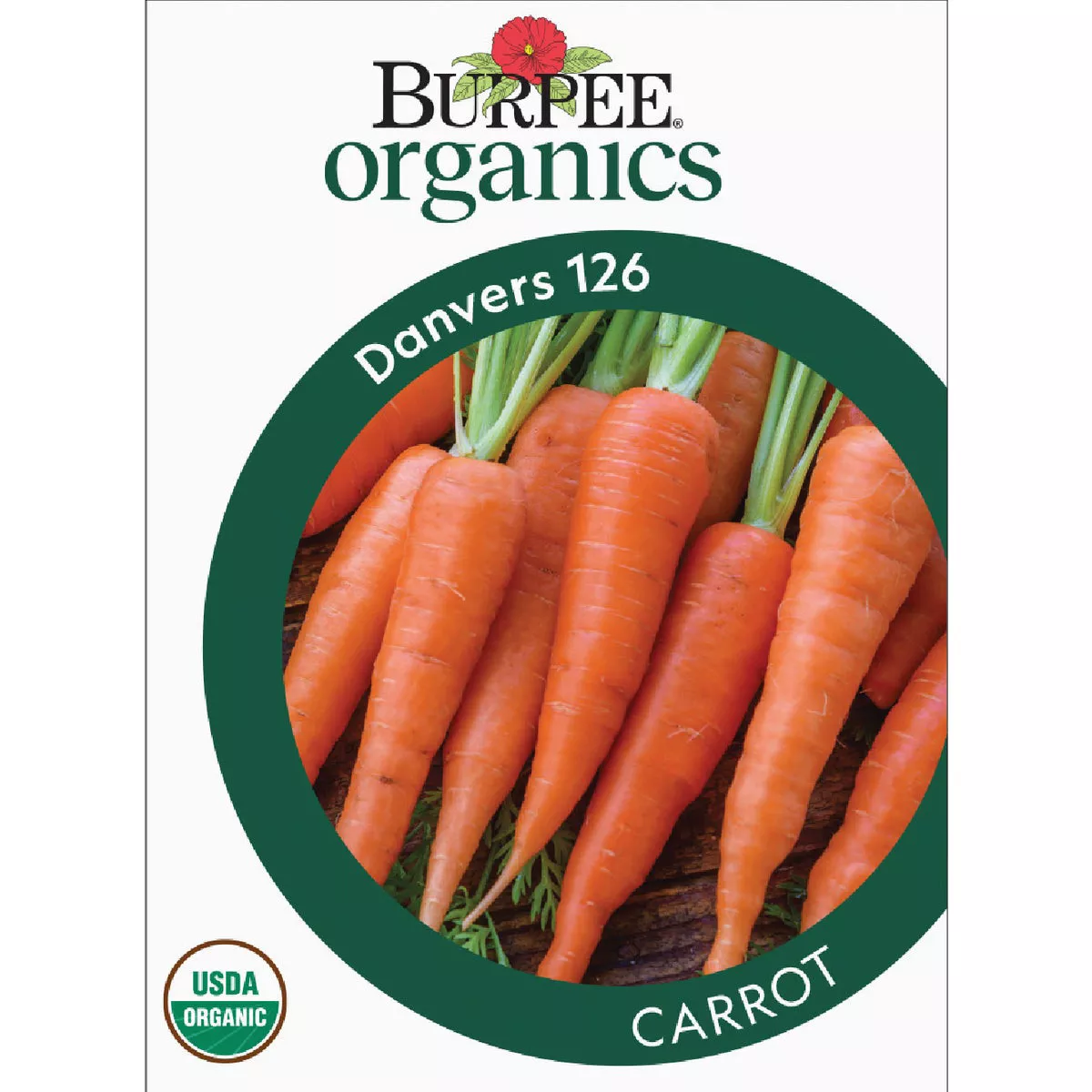Burpee Organic Carrot Danvers 126 Seed Packet