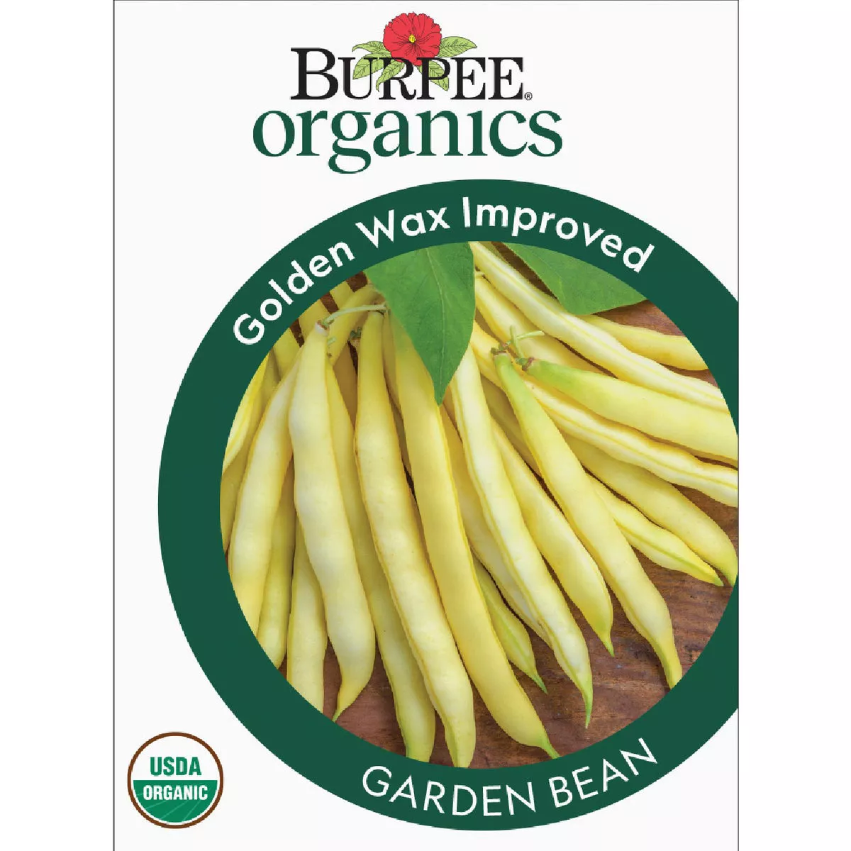 Burpee Organic Bean, Garden Golden Wax Improved Seed Packet