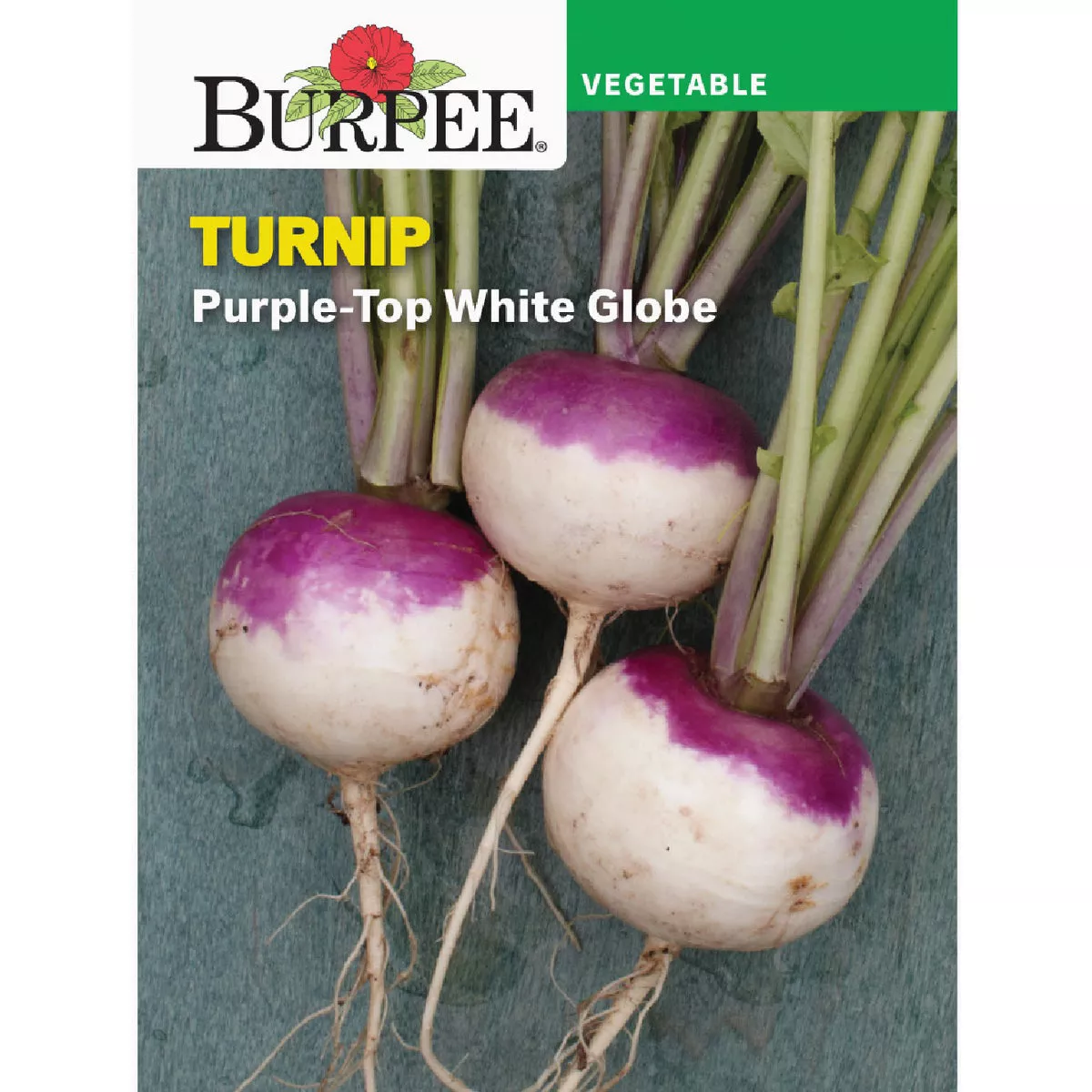 Burpee Turnip Purple-Top White Globe Seed Packet