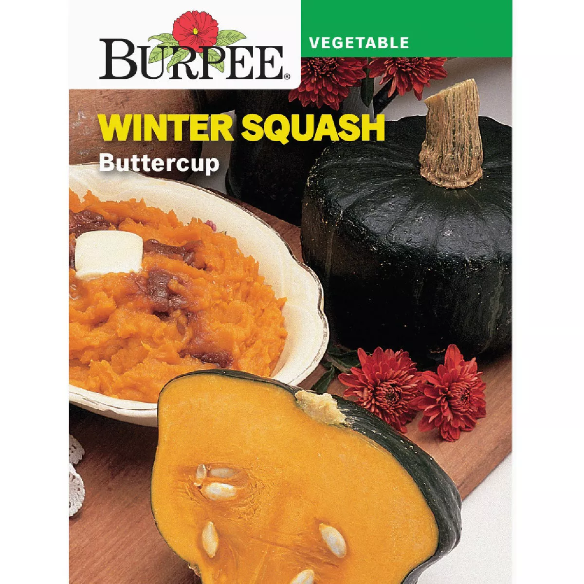 Burpee Heirloom Squash, Winter Buttercup Seed Packet