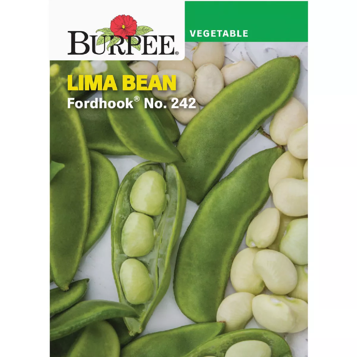 Burpee Bean, Lima Fordhook No. 242 Seed Packet