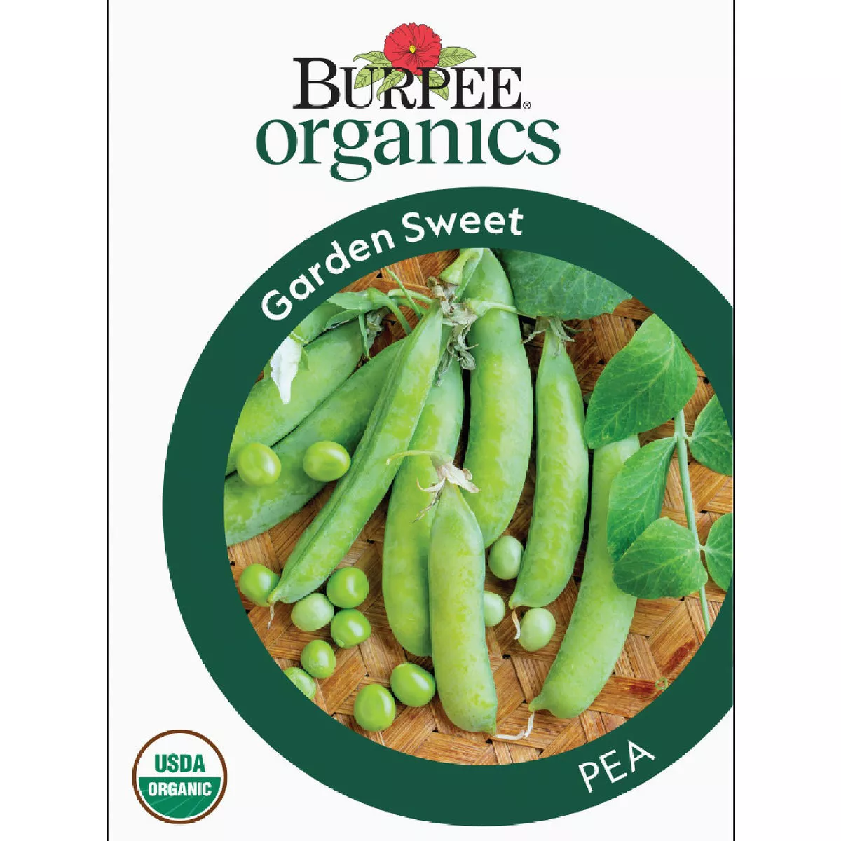 Burpee Organic Pea Garden Sweet Seed Packet