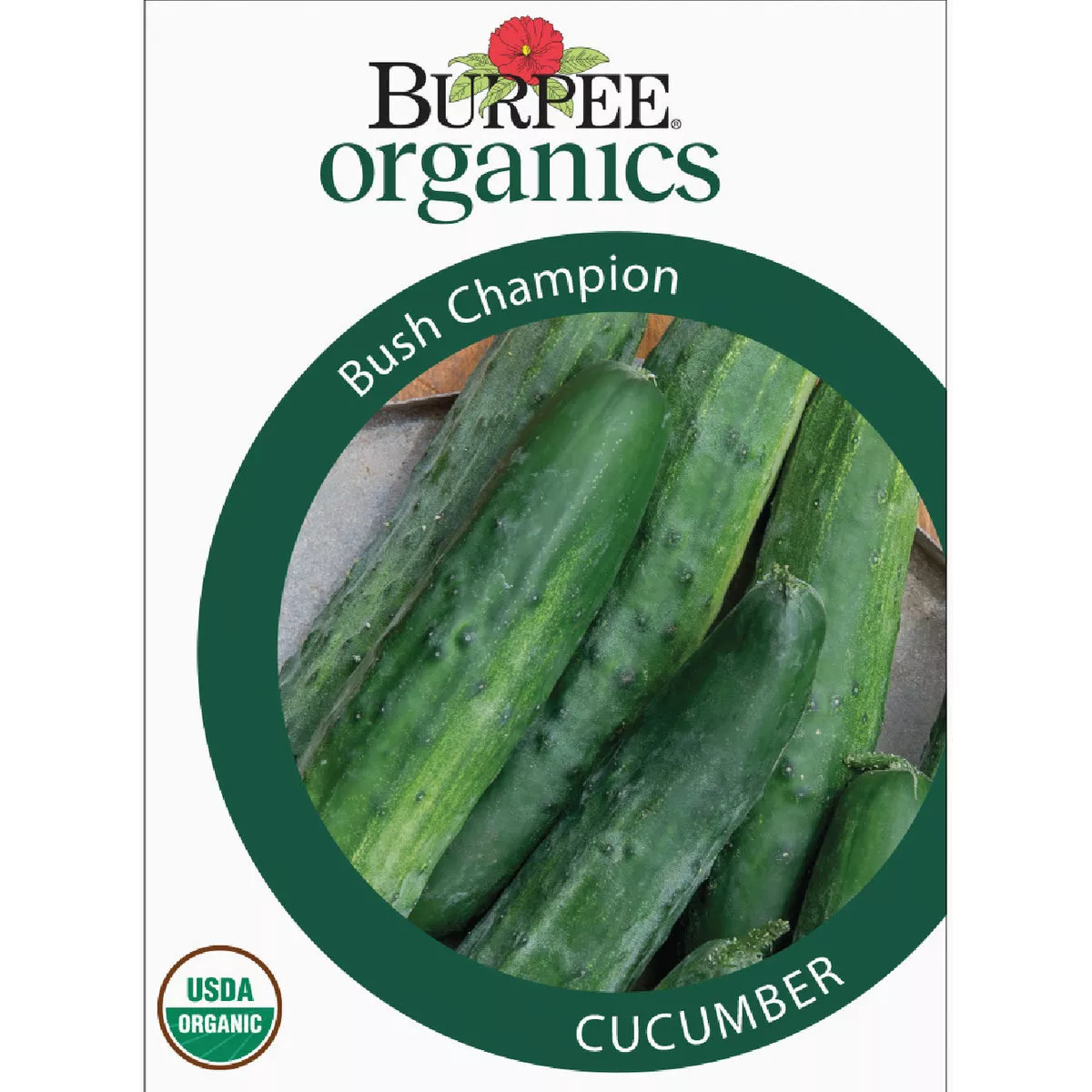 Burpee Organic Cucumber Bush Champion Seed Packet