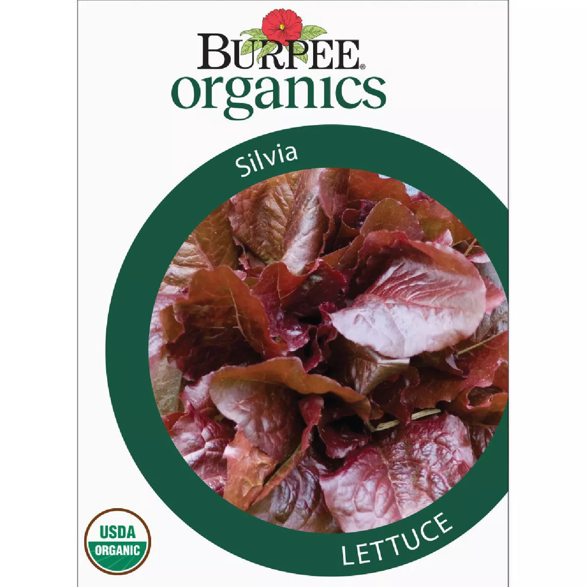 Burpee Organic Lettuce Silvia Seed Packet-