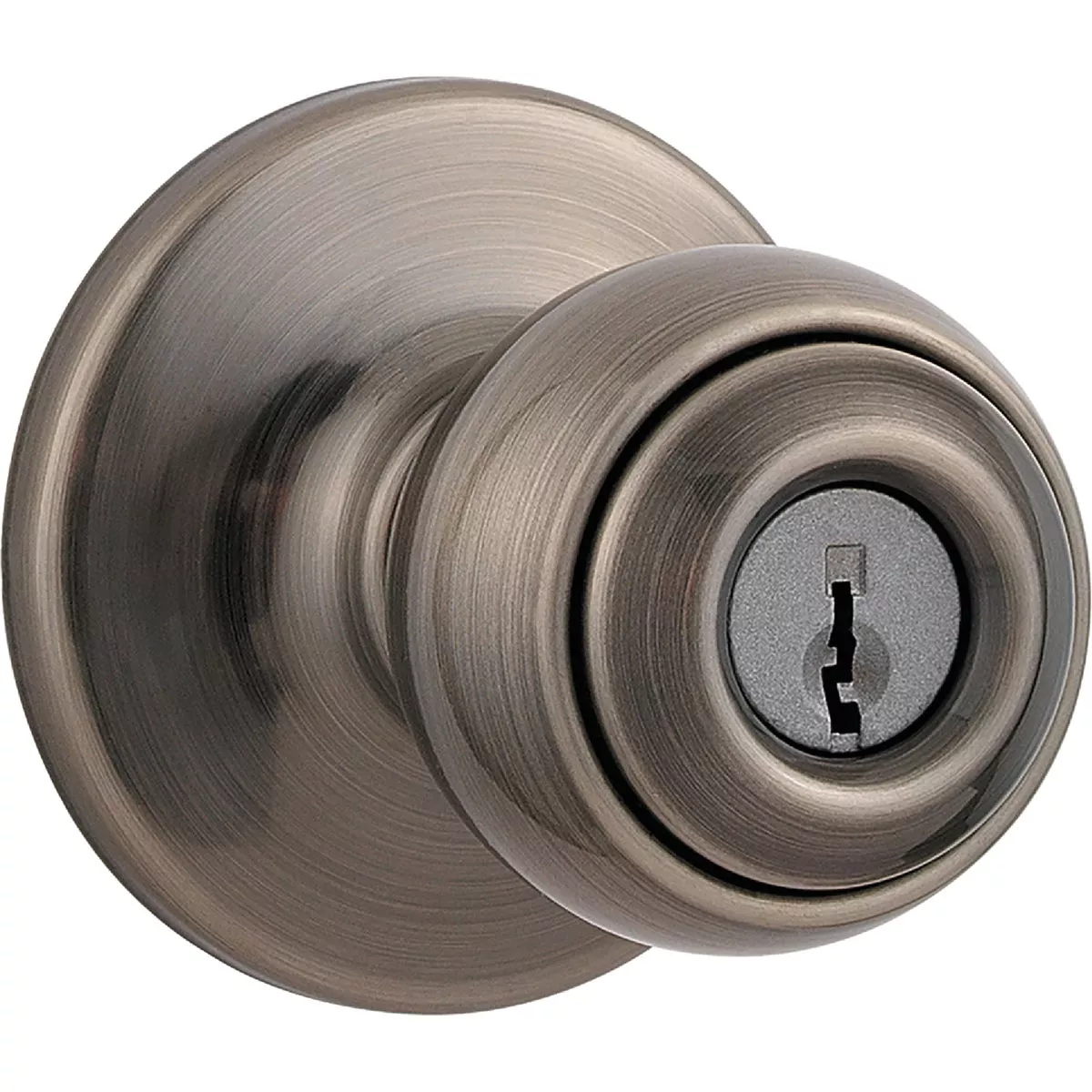 Kwikset Polo Antique Nickel Entry Door Knob Lockset