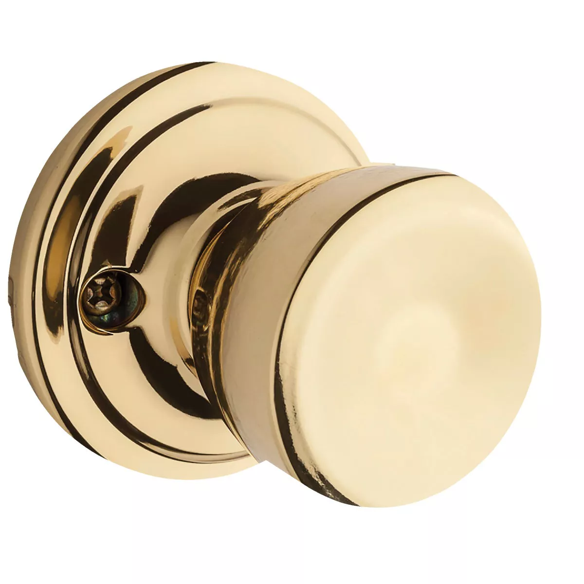 Kwikset Abbey Knob Passage - Polished Brass